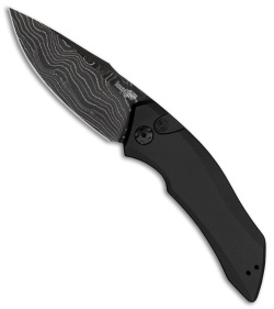 Kershaw Launch 1 Automatic Button Lock Black Aluminum (3.4" Damascus)