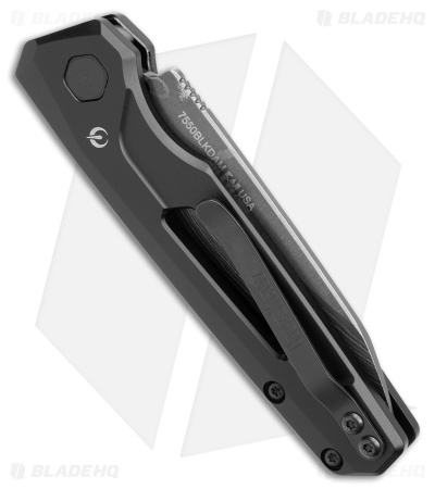 Kershaw Auto Launch 11 Black Aluminum Automatic Knife (2.75" Damascus) 7550DAM