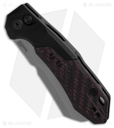 Kershaw Launch 14 Automatic Knife Cleaver Black Aluminum/CF (3.4" Stonewash)