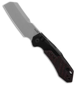 Kershaw Launch 14 Automatic Knife Cleaver Black Aluminum/CF (3.4" Stonewash)