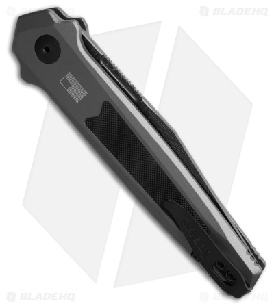 Kershaw Launch 17 Automatic Knife Gray Aluminum (3.5" Damascus)