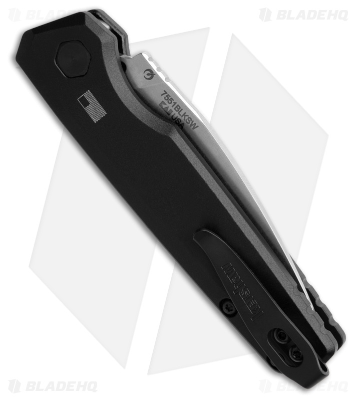 Kershaw Launch 18 Automatic Knife Black Aluminum (2.8" Stonewash)