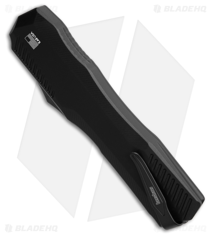 Kershaw Livewire OTF Automatic Knife D/E Black Aluminum (3.4" Black Serr)