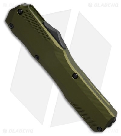 Kershaw Livewire D/E OTF Automatic Knife OD Green Al (3.4" Black PVD Serr)