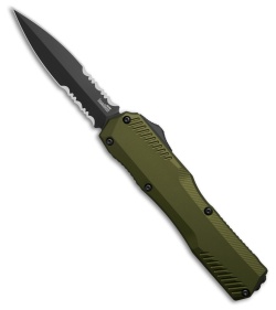 Kershaw Livewire D/E OTF Automatic Knife OD Green Al (3.4&quot; Black PVD Serr) | 221507