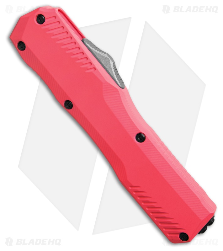 Kershaw Livewire MagnaCut OTF Automatic Knife Pink Aluminum (3.4" Stonewash)