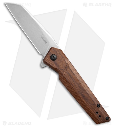 Kershaw Avert Spring Assisted Liner Lock Knife Wood (3.3" Stonewash)
