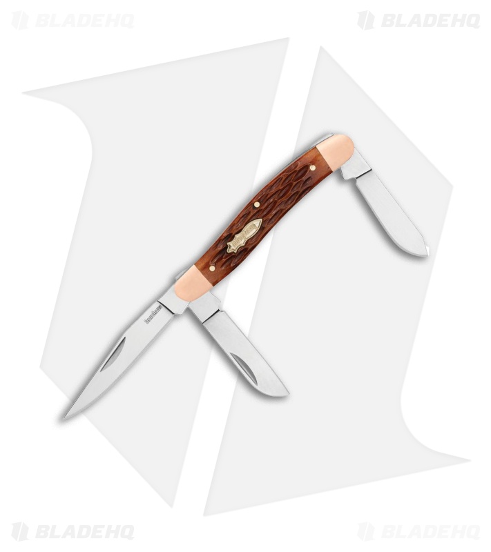 Kershaw Brandywine Stockman Slip Joint Knife 2.5" Brown Jigged Bone
