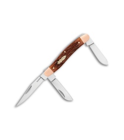 Kershaw Brandywine Stockman Slip Joint Knife 2.5&quot; Brown Jigged Bone | 211279
