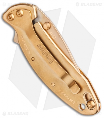Kershaw Chive Assisted Opening Knife 24K Gold Plated (1.94" Gold) 1600G