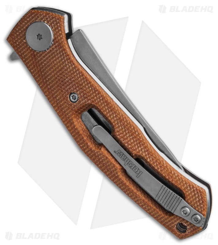 Kershaw Sinkevich Concierge Liner Lock Knife Brown Micarta (3.25" SW D2)