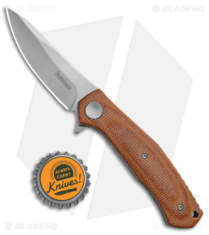 Kershaw Sinkevich Concierge Liner Lock Knife Brown Micarta (3.25" SW D2)