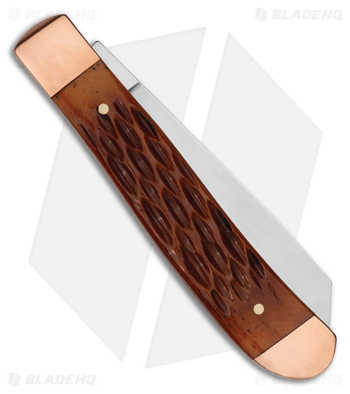 Kershaw Gadsden Trapper Slip Joint Knife 2.5" Brown Jigged Bone