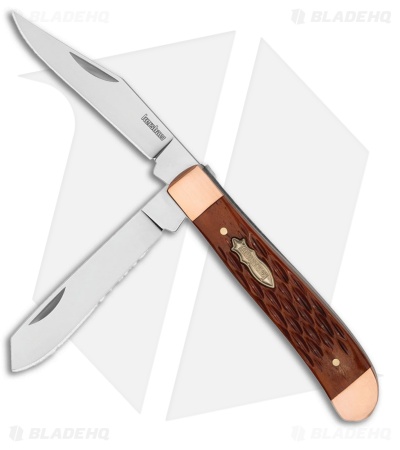 Kershaw Gadsden Trapper Slip Joint Knife 2.5" Brown Jigged Bone