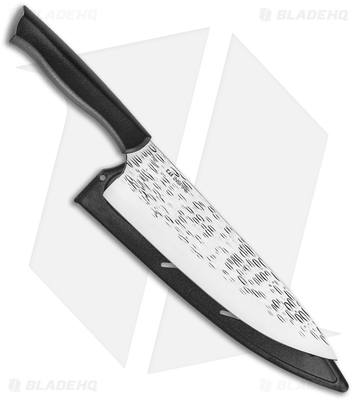 KAI Inspire 8" Hammered Chef's Kitchen Knife Black
