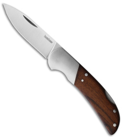 Kershaw Wood Lockback Knife (2.5" Satin) 