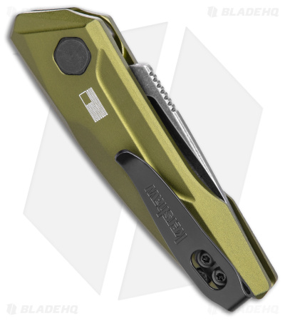 Kershaw Launch 9 Automatic Knife OD Green Aluminum (1.8" Black SW) 7250OLBW