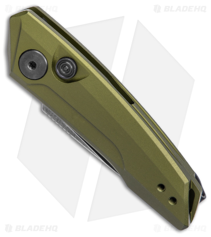Kershaw Launch 9 Automatic Knife OD Green Aluminum (1.8" Black SW) 7250OLBW