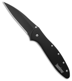 Kershaw Leek Assisted Opening Liner Lock Knife Black Aluminum (3&quot; Black) | 208734