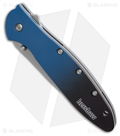 Kershaw Leek MagnaCut Assisted Opening Gradient Blue (3" Stonewash)