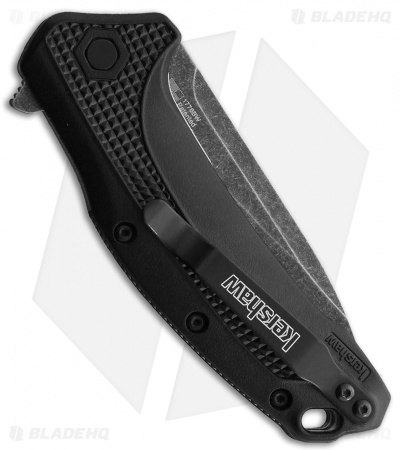 Kershaw Link Drop Point A/O Knife Black GFN (3.25" Blackwash) 