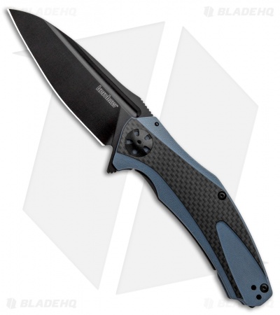 Kershaw Natrix XL Sub-Frame Lock Knife Blue G-10/CF (3.75" Black) 7008CFBLK