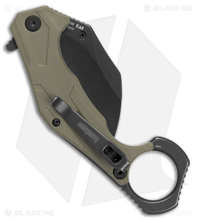 Kershaw Outlier Assisted Karambit Knife OD Green GRN (2.5" Black Stonewash)