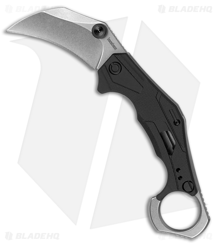Kershaw Outlier Assisted Karambit Knife Black GRN (2.5" Stonewash)
