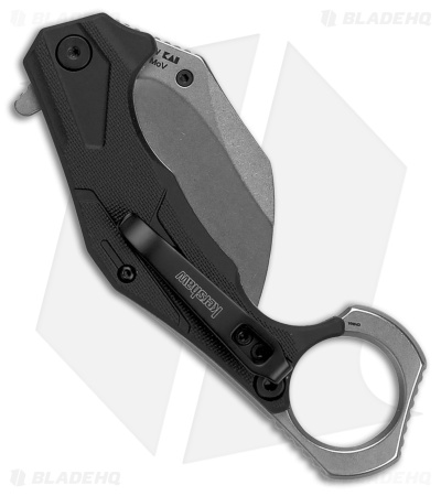 Kershaw Outlier Assisted Karambit Knife Black GRN (2.5" Stonewash)