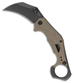 Kershaw Outlier Assisted Karambit Knife Tan GRN (2.5" Black Stonewash)