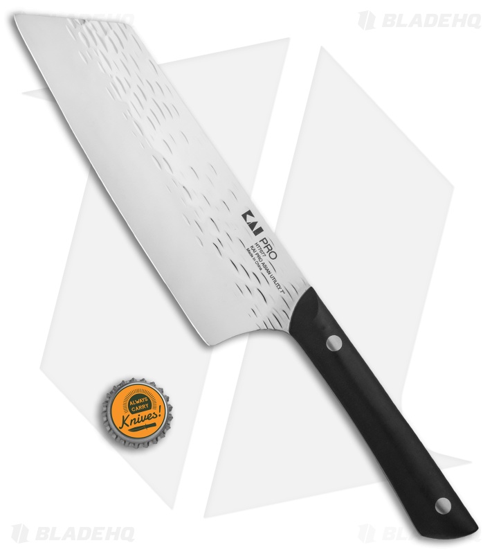 小物 k i n a KAI PRO Asian Utility Kitchen Knife | Black POM/Hammered