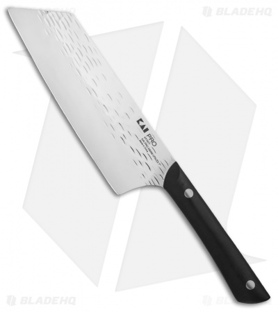 KAI PRO Asian Utility Kitchen Knife | Black POM/Hammered