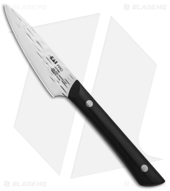 KAI PRO 3.5" Paring Kitchen Knife Black POM/Hammered