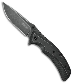 Kershaw Scrip Spring Assisted Liner Lock Knife Black GFN (3.25" Black Stonewash)