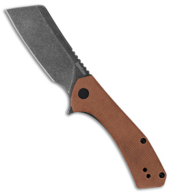 Kershaw Static Cleaver Liner Lock Knife Brown Micarta (2.8" Black SW D2)