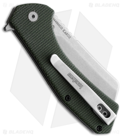 Kershaw Static Clever Liner Lock Knife Green Micarta (2.8" Stonewash D2)