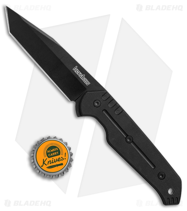 Kershaw Tone Fixed Blade Knife Black G-10 (3.75" Black) 3431X