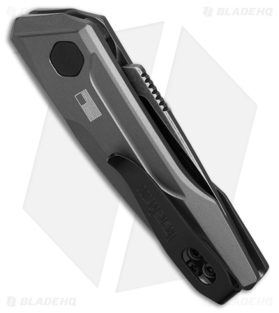 Kershaw Launch 9 Automatic Knife Drop Point Gray Aluminum (2" Black SW)