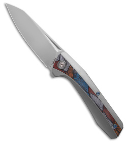 Ketuo Telson Frame Lock Knife Ti + Multicolored G-10 (3.7" Bead Blast M390)