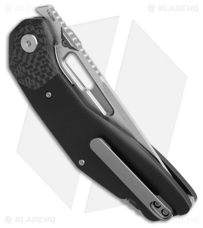 Ketuo Yakuza Liner Lock Knife Black G-10/Carbon Fiber Bolster (3.3" Satin)
