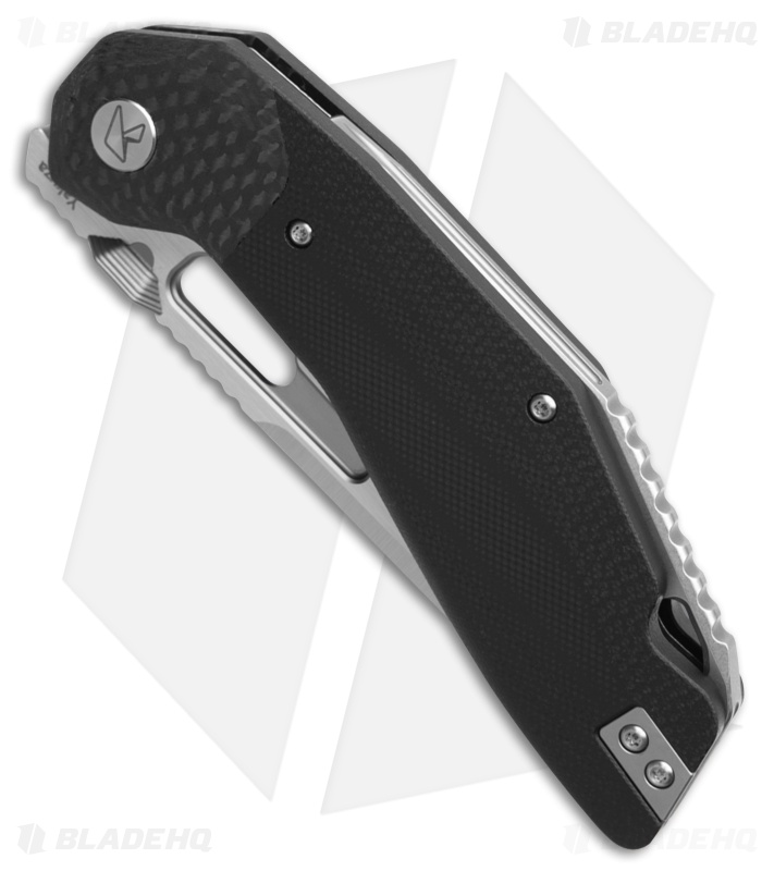 Ketuo Yakuza Liner Lock Knife Black G-10/Carbon Fiber Bolster (3.3" Satin)