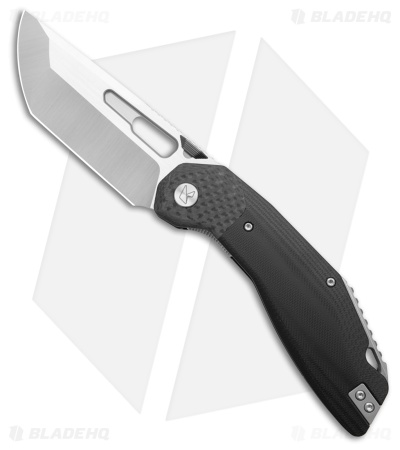 Ketuo Yakuza Liner Lock Knife Black G-10/Carbon Fiber Bolster (3.3" Satin)