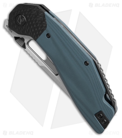 Ketuo Yakuza Liner Lock Knife Blue G-10/Carbon Fiber Bolster (3.3" Satin)