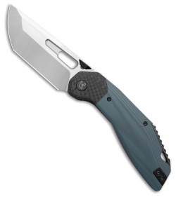 Ketuo Yakuza Liner Lock Knife Blue G-10/Carbon Fiber Bolster (3.3" Satin)