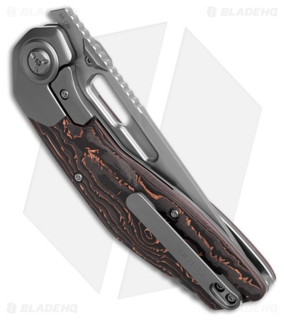 Ketuo Yakuza Frame Lock Knife Titanium/Copper Foil Carbon Fiber (3.3" BB)
