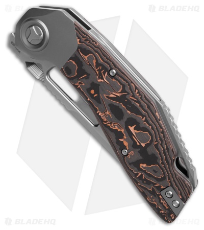 Ketuo Yakuza Frame Lock Knife Titanium/Copper Foil Carbon Fiber (3.3" BB)