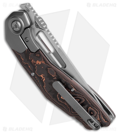 Ketuo Yakuza Frame Lock Knife Titanium/Copper Foil Carbon Fiber (3.3" Satin)