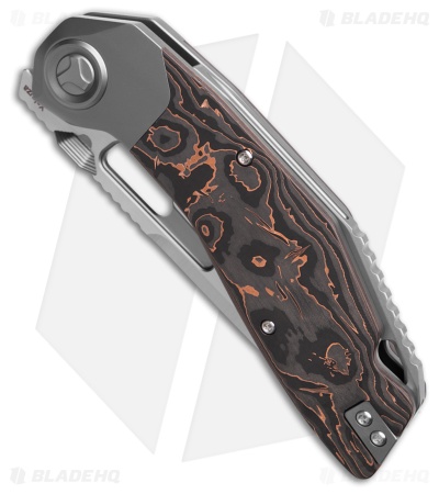 Ketuo Yakuza Frame Lock Knife Titanium/Copper Foil Carbon Fiber (3.3" Satin)