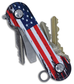 KEY-BAR Preamble Blue/Red/White Flag Aluminum Pocket Key Holder/Organizer