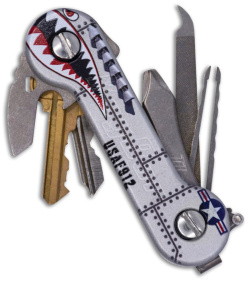 KEY-BAR Titanium Crosshatch | Key Holder/Organizer | Blue/Bronze